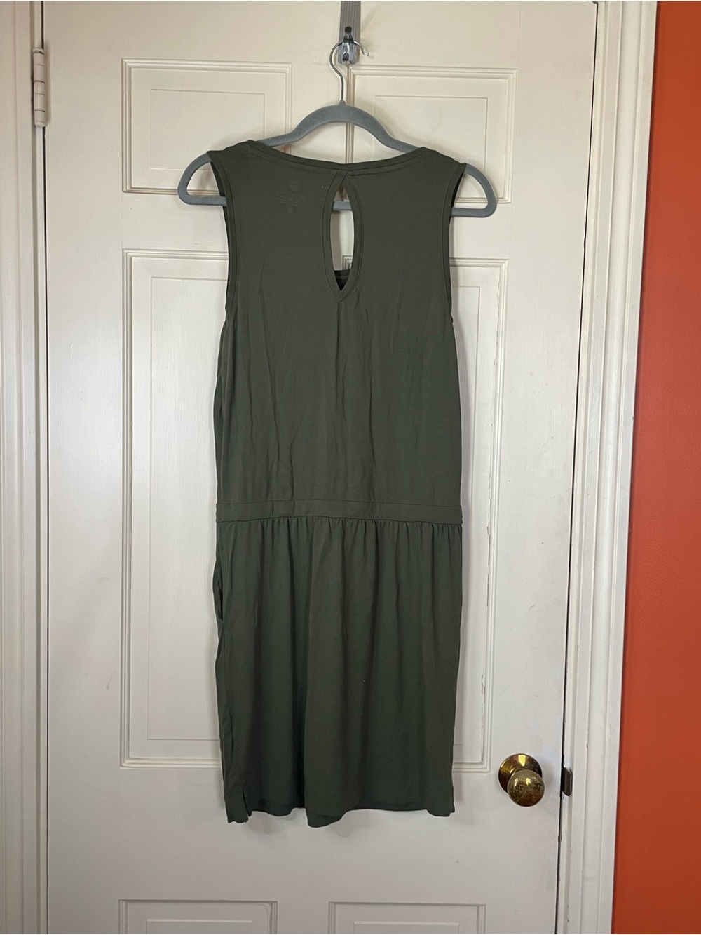 DAKINI Sundress Green Peek-a-Boo Back Sun Dress Size Small Casual Soft Beach - Picture 3 of 5